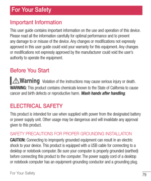 Page 8079For Your Safety
Important Information
This	user 	guide 	contains 	important 	information 	on 	the 	use 	and 	operation 	of 	this 	device. 	
Please 	read 	all 	the 	information 	carefully 	for 	optimal 	performance 	and 	to 	prevent	
any 	damage 	to 	or 	misuse 	of 	the 	device. 	Any 	changes 	or 	modifications 	not 	expressly	
approved 	in 	this 	user 	guide 	could 	void 	your 	warranty 	for 	this 	equipment. 	Any 	changes	
or 	modifications 	not 	expressly 	approved 	by 	the 	manufacturer 	could 	void...