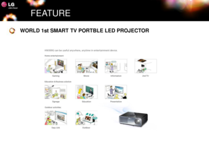 Page 13FEATURE
WORLD 1st SMART TV PORTBLE LED PROJECTOR 