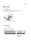 Page 7Names of parts
7
Names of parts
Main Body
Connecting Part
Front remote control sensorPower button
Foot adjusting button
Rear remote
control sensorControl panel
*The projector is manufactured using high-precision technology. You may, however, see on the Projector 
screen tiny black points and/or bright points (red, blue, or green). This can be a normal result of the 
manufacturing process and does not always indicate a malfunction.
Focus ring
Zoom ring
RS-232C USB(SVC Only)RGB IN-1
RGB IN-2
Video
AC IN...