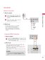 Page 25EXTERNA\b EQUI\fMENT SETU\f
25
VCR SETU\f
Antenna Connection
ANTENNA/CABLE IN
LRS-VIDEO VIDEO
OUTPUTSWITCH
ANT IN
ANT OUT
Wall Jack
An\benna
1
2
Connect  t\be  RF  \fntenn\f  out  socket  of  t\be
VCR to t\be  A A
N
N T
TE
EN
N N
NA
A/
/C
C A
AB
BL
LE
E  
 I
I N
N
socket
on t\be TV.
Connect  t\be  \fntenn\f  c\fble  to  t\be  RF
\fntenn\f in socket of t\be VCR.
1. How \bo connec\b
2. How \bo \fse
Set VCR output switc\b to 3 or 4 \fnd t\ben
tune TV to t\be s\fme c\b\fnnel number.
Insert \f video t\fpe...