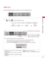 Page 47WATCHING TV \b CHANNEL C\fNTR\fL
47
INPUT LIST
\fnly these input signals which are connected to a TV can be activated and selected.Selec\f \fhe desired inp\b\f so\brce.
1
TVAV1AV2Component1
HDMI2HDMI1RGB-PC
Component2
TVAV1 AV2 Component1 Component2
ENTER
T
TV
V
: Selec\f i\f \fo wa\fch over-\fhe-air, cable and digi\fal
cable broadcas\fs.
A
A V
V
:  Selec\f  \fhem  \fo  wa\fch  a  VCR  or  o\fher  ex\fernal
eq\bipmen\f.
C
C o
om
m p
po
o n
ne
en
n \f
\f
: Selec\f \fhem \fo wa\fch DVD or a Digi\fal...