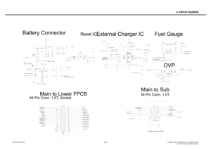 Page 230- 230 -Copyright © 2013 LG Electronics. Inc. All right reserved.Only for training and service purposesLGE Internal Use Only
6. CIRCUIT DIAGRAM
R80054.7K
R8026 4.7K
C8012
100n
U8000FPF1039BUCX
EAN62403501
C2
A2 A1
B1
B2 C1
GNDVIN2VOUT2VOUT1VIN1ON
R8045
1.5K
CN8002
ENBY0040301
GB042-34S-H10-E3000 18
17 19
16 20
15 21
14 22
13 23
12 24
11 25
10 26
9 27
8 28
7 29
6 30
5 31
4 32
3 33
2 34
1
+1V8_VREG_S3A+3V0_USIM_NFCUIM1_VREG_L9
4.7u
C8024DNI
C8020
TP8001TP8002
R8009
DNI
0
R8048
20K
R8015
D8000
R8036 0DNI...