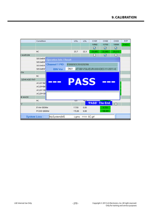 Page 2709. CALIBRATION
- 270 -Copyright © 2013 LG Electronics. Inc. All right reserved.Only for training and service purposesLGE Internal Use Only
MS695
RF900
D821   