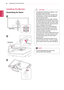 Page 8ENGLISH
8asseMblInG anD PRePaRInG
Installing the Monitor 
assembling the stand
1
2
3
 yTo protect the screen from scratches, cover 
the surface with a soft cloth.
 yIllustrations in this document represent typi-
cal procedures, so they may look different 
from the actual product.
 yWhen tightening the screws after mounting 
the stand base onto the stand hinge, be sure 
to hold the stand base with your hand. Other-
wise, the product may fall, causing personal 
injury or damage to the product.
 yApplying...