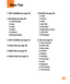 Page 2525
Menu Tree
1. AT&T FamilyMap (see page 28)
2. Messaging (see page 29)
2.1 Create Message
2.2 Inbox
2.3 Drafts
2.4 Outbox 
2.5 Voicemail
2.6 Message Settings
3. AT&T DriveMode (see page 37)
4. Recent Calls (see page 38)
5. Mobile Web (see page 40)
6. Address Book (see page 42)7. My Stuff (see page 45)
7.1 Audio
7.2 Pictures
7.3 Video
7.4 AT&T GPS
7.5 AT&T Music
7.6 Applications & Games
7.7 Other Files
7.8 File Manager
8. Tools (see page 53)
8.1 Voice Command
8.2 Recent Calls
8.3 Alarm Clock
8.4...