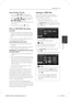 Page 45Operating45
Operating4
Search (Audio CD only)
1. Press SCAN (c or v) during playback.The recorder will now go into SEARCH mode.
2. Press SCAN (c or v) to select the required speed: c, ca, cc (backward) or v, dv, vv (forward).Search speed and direction are indicated on the menu screen.
3. To exit SEARCH mode, press z (PLAY ).
Notes on MP3/WMA Recordings 
About MP3
 yAn MP3 file is audio data compressed by using the MPEG1 audio layer-3 file-coding scheme.We call files that have the “.mp3” file extension...