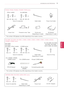 Page 1111
ENGENGLISH
ASSEMBLING AND PREPARING
32LV2500, 32LV2520, 32LV255C, LV3400, LV3500, LV3520, LV355B, LV355C, LV5300, LW5000, 
LW5300, LW505C series
Screw for assemblyCable holder 
(Depending on model)
Screw for fixing
 FPR 3D Glasses1Blu-ray player 
(BD645)
Composite gender cable
M4 x 14
x 8
(For 32LV2500, 32LV2520, 
32LV255C, 32LV3400, 
32/37LV3500, 32LV3520)
M4 x 12
x 8
(32LV2500, 
32LV2520, 
32LV255C)
19/22/26LV2500, 26LV2520, 22/26LV255C series
Screw for assemblyCable holder 
(Depending on model)...