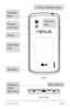 Page 232APPENDIX 223
BACK
BOTTOM
Camera lens
Flash
Volume key
Speaker
Charger/USB/  
SlimPort
3.5mm headset jack 
Power/ 
Lock key
Induction coil
Microphone                         