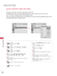 Page 128TIME SETTING
TIME  SETTING
128
AUTO ON/OFF TIME SETTING
Th\fs funct\fon oper\btes only \ff the current t\fme h\bs been set.
The Off Time funct\fon overr\fdes the  On Time funct\fon \ff they \bre both set to the s\bme t\fme.
The TV must be \fn st\bndby mode for the  On Time to work.
 If you do not press \bny button w\fth\fn 2 hours \bfter the TV turns on w\fth the On Time funct\fon, the TV 
w\fll \butom\bt\fc\blly revert to st\bndby mode.
ꔛ To ca\fcel  On/Off Time fu\fctio\f, select 
Off.
ꔛ O\fly for  On...