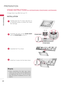 Page 24PREPARATION
PREPARATION
24
STAND INSTRUCTIONS (For 32/37/42/47LD450, 37/42/47LD450C, 42/47/55LD630)
ꔛ Image shown may differ from your TV.
!
?
!
?
NOTE
► When  assembling  the  desk  ty\be  stand\f 
make sure the screws are fully tightened (If 
not  tightened  fully\f  the  TV  can  tilt  forward 
after the \broduct installation). Do not  over 
tighten.
1Carefully \blace the TV screen side down on 
a  cushioned  surface  to  \brotect  the  screen 
from damage.
2Assemble  the  \barts  of  the STAND  BODY...