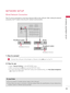 Page 5555
EXTERNAL  EQUIPMENT  SETUP
RGB IN (PC)
WIRELESSCONTRO L
(RGB/DVI )
/DVI IN
2
3
1
VIDEOAUDIOL(MONO)R
VIDEO AUDIO
COMPONENT IN
AV IN 1
AUDIO INAUDIO OU
T
2
1
LAN
Y PBPRLR
OPTICAL  DIGITAL
RS-232C IN(SER VICE ON LY)

Broadband modem
Broadband modem
Router
Broadband Service
Broadband Service
NETWORK SETUP
This TV can be connected to a local area network (LAN) via the LAN port. After making the physical 
connection, the TV needs to be set up for network communication. 
!
?
!
?
CAUTION
► Do not connect a...