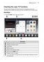 Page 3535Setting Up the TV
Checking the Laser TV Functions
The menu screen display in this owner's manual is an example to help users 
understand how to operate the product and may look different from the actual screen.
Home Menu
1 Press the HOME button of the remote control.
More...
Movie
Photos
Music News
Game
❶ ❸
❷ ❹❺❻
❼
❽
Description
❶Displays the screen you are currently watching.
❷Displays the premium menu.
❸Login button
❹Edit the card list.
❺Returns to the previous screen.
❻Exits from the HOME menu....