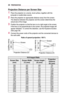 Page 2222PREPARATION
Projection	Distance	per	Screen	Size
1 Place the projector on a sturdy, level surface, together with the computer or audio/video source.
2 Place the projector an appropriate distance away from the screen.  The distance between the projector and the screen determines the actual size of the image.
3 Position the projector so that the lens is at a right angle to the scree\
n. If the lens is not perpendicular to the screen, the projected image will\
 appear distorted. To correct the distortion,...