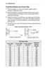 Page 1818PREPARATION
Projection	Distance	per	Screen	Size
1 Place the projector on a sturdy, level surface, together with the computer or audio/video source.
2 Place the projector an appropriate distance away from the screen.  The distance between the projector and the screen determines the actual size of the image.
3 Position the projector so that the lens is at a right angle to the scree\
n. If the lens is not perpendicular to the screen, the projected image will\
 appear distorted. To correct the distortion,...