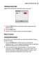 Page 2929USING	THE	PROJECTOR
Selecting	an	Input	Label
Displays which devices are connected to which input ports.
￼
002C00510053005800570003002F004400450048004F
002B00270030002C
0026004F005200560048
1 Press the INPUT button on the remote control to display the input selection screen.
2 Press the Red button.
3 Use the  or  button to select one of the input labels.
Blank	Function
Using	the	Blank	Function
This function may be effective when you need to draw attention during a meeting or training.
1 Press the BLANK...