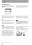 Page 262 – Mixer
24 TASCAM 2488 User’s Guide
The fader/pan screen
Press the channel’s SELECT key, followed by the 
FA D E R / PA N key (this order can be reversed) to bring 
up this screen:Here, you can make phase and pan settings and view 
the fader settings for four channels at a time (linked 
channels still count as two channels here).
Phase
Use this to correct miswired microphones, etc. Out-
of-phase sources can result in unnatural EQ and a 
“hole in the middle” stereo effect.The phase symbol (∅)shows the...