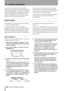 Page 6060 TASCAM 788 Digital PortaStudio
6 – Location operations
As well as the IN and OUT points, which have 
already been introduced for use in punch operations 
(“Auto punch operations” on page 55) and for repeat 
playback (“Repeat playback” on page 51), and which 
are also used together with the TO point for track 
editing (“Track editing” on page 65), there are also 
999 location marks available for each song.These can be inserted, deleted, named and edited 
freely, and they are stored with the song,...