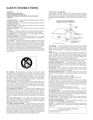 Page 3CAUTION: 
≠Read all of these Instructions.
≠ Save these Instructions for later use.
≠ Follow all Warnings and Instructions marked on the audio 
equipment.
1) Read instructions — All the safety and operating instructions should be
read before the product is operated.
2) Retain instructions  — The safety and operating instructions should be
retained for future reference.
3) Heed Warnings — All warnings on the product and in the operating
instructions should be adhered to.
4) Follow instructions  — All...