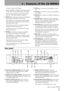 Page 11
1 − Introduction
TASCAM  CD-RW901 11

2 − Features of the CD-RW901
Rear panel
xz;lvnbc
m ,./
“Erasing” on page 32 for details).
  When in playback or playback ready mode, pressing 
this key shows the disc’s RID code on the display.
  It also acts like a delete key when entering TEXT 
data  (see “Title input operation” on page 33).
p	∆/˙ key  Use this key to operate review playback 
(search) while in playback or ready mode.
  When 
INDEX is on, and when in playback or play-
back ready mode, using this...