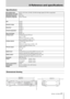 Page 31TASCAM  CD-RW900 31
Specifications
Recordable discsCD-R, CD-R-DA, CD-RW, CD-RW-DA (High speed CD-RW is supported)
Quantization bit depth16 bit 
Sampling frequency44.1 kHz
Frequency response20 Hz~20 KHz
S/N95 dB
90 dB
Dynamic range95 dB
90 dB
Distortion0.006 %
0.008 %
Channel separation90 dB
80 dB
Wow and flutter(0.001 %)
Analog inputsUnbalanced input RCA pin
level -10 dBV
Minimum input level -19 dBV
Input impedance 22 kØ ±10 %
Analog outputsUnbalanced output RCA pin
level -10 dBV
Maximum output level +6...