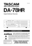 Page 1 
È 
DA-78HR 
Digital Multitrack Recorder
OWNERÕS MANUAL
 
CAUTION: TO REDUCE THE RISK OF ELECTRIC SHOCK, DO NOT
REMOVE  COVER (OR BACK).  NO  USER-SERVICEABLE  PARTS
INSIDE. REFER SERVICING TO QUALIFIED SERVICE PERSONNEL.
The exclamation point within an equilateral triangle is intended to alert the user to the pres-
ence of important operating and maintenance (servicing) instructions in the literature
accompanying  the  appliance. The lightning ßash with arrowhead symbol, within an equilateral triangle,...