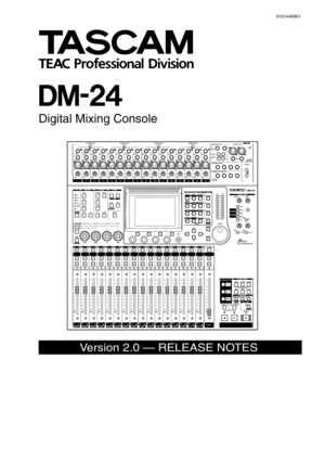 Page 1DM-24
Digital Mixing Console
Version 2.0 — RELEASE NOTES
9101446901 