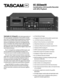 Page 1
CC-222mkIII 
Combination CD/Cassette Recorder
with MP3 Playback
˘  3U Rack Mount Design
˘  Integrated CD Recorder & Reversible Cassette Deck
˘  ± 12% Pitch Control on Cassette Deck
˘  Return To Zero Function on Cassette Deck
˘  Dolby Noise Reduction on Cassette Deck
˘  Continuous Play function between Cassette & CD
˘  Unbalanced RCA Analog I/O
˘  SPDIF Coaxial and Optical I/O for CD Player
˘  RIAA Phono Input for turntable connection
˘  Headphone Output with Level Control
˘  RC-222 Wireless Remote...