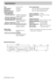 Page 66 TASCAM  CD-450
Specifications
External Dimensions
Disc:8-cm/12-cm CD
Audio channel:2 channels
Quantization:16-bit linear
Sampling frequency:44.1 kHz
Analog output level
Line output (RCA)
Nominal output level:
–10 dBv (load impedance 
10kOhms, unbalanced)
Maximum output level:+6 dBv (2Vrms)
Line output (XLR) [Optional LA-450] 
Nominal output level:+4dBu (load impedance 
10kOhms, balanced)
Maximum output level:+20 dBu
Headphone output (standard stereo phone jack):
25 mW at max. (load 
impedance 32Ohms)...