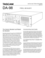 Page 1Uncompromising Audio Quality
The sonic results you get with the DA-98 are simply astounding.
With a flat 20Hz to 20kHz frequency response and a dynamic
range that exceeds 92dB, the new DA-98 is unquestionably the
best sounding digital multitrack recorder available. Using 20 bit
Delta Sigma A/D converters with 64 times oversampling and 20
bit D /A converters with 8 times oversampling, the DA-98 produces
the most natural and transparent record quality available. With
the ability to enable or disable itÕs...