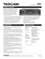 Page 1Technical Documentation
302
TA SCAMs 302 is an adv anced dual well cassette deckdesigned for users that need high qualit y recording, duplication, and a wealth of playback features.  The302 can act as two totally independent cassette deckswith separate I/O for each deck, or it can switch to aninput saving common I/O mode for creating two identical masters at the same time.  Independentpitch control, counters, and return to z ero functionmake this perfect for musicians, DJs and dancers asa mix down or...