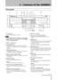Page 9
IMPORTANT SAFETY INSTRUCTIONS
TASCAM  202MKIV 

Front panel
1	Power switch	
This	switch	toggles	the	unit	on/off.
N O TE
	 The 	equipment 	draws 	nominal 	non- operating	
p o w e r 	f r o m 	t h e 	A C 	o u t l e t 	w i t h 	i t s 	P O W E R	
switch	in	the	OFF	position.
2	TAPE 1 compartment
3	INTRO CHECK key	
Pressing	this	key	allows	you	to	identify	recorded	
segments	by	listening	to	the	first	15	seconds	of	each	
segment.
4	COUNTER RESET keys	
Pressing	these	keys	reset	the	tape	counter	readings	
for...