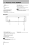 Page 10
IMPORTANT SAFETY PRECAUTIONS
10 TASCAM 202MKIV

2 − Features of the 202MKIV

 m/,	
Fast-forward/Rewind
 H	
Stop	of	playback/record
 h 	/	y	
Reverse	side	play/Forward	side	play
y	Headphones jack (PHONES)	
Plug	your	headphones	into	this	jack.
u	PITCH CONTROL	
This	control	is	used	to	vary	the	playback	speed.
o	REC LEVEL control	
This	control	is	used	to	adjust	the	recording	level.
o	MIC jack and level control	
Insert	your	microphone	into	this	jack	and	use	the	
knob	to	adjust	the	level	of	mic	input.
N O TE...