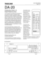 Page 1DA-20
DAT RECORDER
page 1 of 2
Outstanding Value In A
Digital Mastering Deck
You’re looking for the perfect DAT Recorder for
your personal, project or broadcast studio.
Perhaps you’ve been mastering to cassette or
reel-to-reel and want to make the jump to digital
without a drastic jump in price. Or perhaps your
master suite has a high-end DAT machine and
you’re looking to equip a secondary suite with
an economical yet durable and high-performa-
nce DAT. In either case, the TASCAM DA-20
offers outstanding...