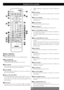 Page 34ESPAÑOL
Nombres de los controles
34
C
F
H
I
E
B
D
G
J
A
L
NM
PO
RQ
T
V
W
X
Y
g
Z
b
U
c
h
a
S
Ke
f
d
i
Mando a distancia 
Botón OPEN/CLOSE (L)
Utilice este botón para abrir y cerrar la bandeja de disco.
Botones FUNCTION
(DVD, FM/AM, TAPE, AUX)
Utilice estos botones para seleccionar una función.
Botón DISPLAY
Utilice este botón para mostrar información acerca del disco
que actualmente se encuentra en reproducción.
Botón DIMMER
Utilice este botón para seleccionar el brillo de la pantalla del
panel frontal...