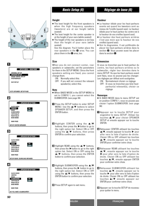 Page 50ENGLISHFRANÇAIS
Basic Setup (6)Réglage de base (6)
50
Height
