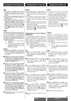 Page 51DEUTSCHITALIANOESPAÑOL
51
Grundlegende Einstellungen (6)Predisposizioni di base (6)Configuración básica (6)
Höhe
