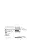 Page 72Panasonic Corporation of North America
Two Riverfront Plaza, Newark, NJ 07102-5490
http://www.panasonic.com
Panasonic Canada Inc.
5770 Ambler Drive,
Mississauga, Ontario,
L4W 2T3
www.panasonic.comPanasonic Corporation
Web Site:
 http://panasonic.net
C Panasonic Corporation 2014
Printed in China
pqtvurxwsu
SQT0648-2F1014BM2015
Headquarter Address/Adresse du siège social: Panasonic Corporation Kadoma, Osaka, Japan
Importer for Europe/Importateur pour l’ Europe: Panasonic Marketing Europe GmbH
Panasonic...