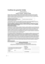 Page 3016
Certificat de garantie limitée
Panasonic Canada Inc.
5770, Ambler Drive, Mississauga (Ontario) L4W 2T3
PRODUIT TECHNICS – GARANTIE LIMITÉE
Panasonic Canada Inc. garantit que ce  produit est exempt de défauts de matériaux  et de main-d’œuvre dans un contexte 
d’utilisation normale pendant la période indiquée ci-après à comp ter de la date d’achat original et, dans l’éventualité d’une 
défectuosité, accepte, à sa discr étion, de (a) réparer le produit avec des pièces neuves ou remises à neuf, (b)...