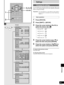 Page 41Settings
41
RQT6523
Reference
1Press [DVD/CD].
2 Press [SHIFT] + [SETUP].
3Press the cursor buttons (wor q) to
select the menu’s tab. (Å)
The screen changes to display the menu.
Disc menu (a)
Video menu (b)
Audio menu (c)
Display menu (d)
Others menu (e) 
4 Press the cursor buttons (eor r) to
select the item and press [ENTER].
5Press the cursor buttons (werq) to
select the option and press [ENTER].
To return to the previous screenPress [RETURN].
To clear the setup screenPress [RETURN] until the setup...