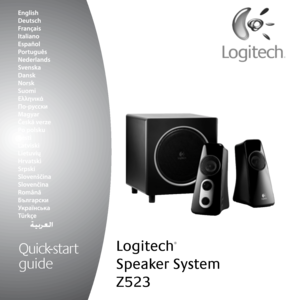 Page 1Quick-star t
guideLogitech®
Speaker System
Z523  