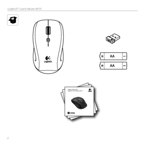Page 2Getting started wi\uth
Logitech® Couch \fouse \f515
2    
Logitech® Couch Mouse M515    