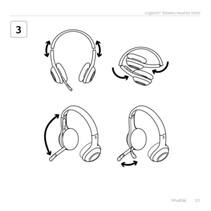 Page 121    Hrvatski  121
Logitech® Wireless Headset H600
3    