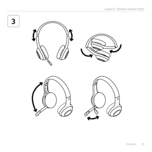 Page 19Français  19
Logitech® Wireless Headset H600
3    