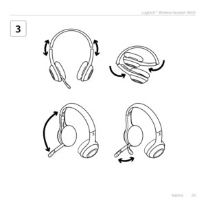 Page 25Italiano  25
Logitech® Wireless Headset H600
3    