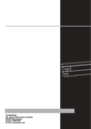 Page 48THOMSON
46, quai Alphonse Le Gallo
92648 Boulogne
Cedex FRANCE
www.thomson.net
55938120
PHONES
 