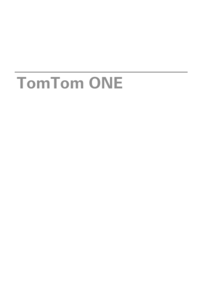 Page 1
TomTom ONE 