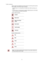 Page 7878
Traffic incidents
Traffic incidents are displayed as small symbols on the Driving View and the 
Traffic sidebar. There are two type of symbols:
• Symbols shown in a red square are incidents that Traffic can help you to 
avoid.
• Symbols shown in a red triangle are weather related and are for information 
only. You cannot use Traffic to avoid them.
 Traffic incident symbols:
Weather related symbols:Accident
Road works
One or more lanes 
closed
Road closed
Traffic incident
Traffic jam
Fog
Rain
Wind
Ice...