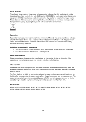 Page 9999 
 
 
 
WEEE directive 
The wheelie bin symbol on the product or its packaging indicates that this product shall not be 
treated as household waste. In line with EU Directive 2002/96/EC for waste electrical and electronic 
equipment (WEEE), this electrical product must not be disposed of as unsorted municipal waste. 
Please dispose of this product by returning it to the point of sale or to your local municipal collec-
tion point for recycling. By doing this you will help conserve the environment....