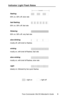 Page 8Indicator Light Flash Rates
    50% on, 50% off; slow rate
    50% on, 50% off; fast rate
    50% on, 50% off; very fast rate
    mostly off, with brief on flashes
    mostly on, with brief off flashes; fast rate
    mostly on, with brief off flashes; slow rate
    steady on, followed by two quick flashes
flashing
fast flashing
flickering
slow blinking
winking
slow winking
night
= light on          = light off
3 seconds
Tone Commander 30e120 Attendant’s Guide        5 