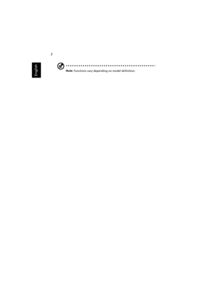 Page 122
English
Note: Functions vary depending on model definition. 